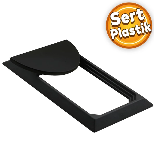 Veyron Dörtgen Kulp Mobilya Mutfak Çekmece Dolap Dolabı Kapak Kulpu Kulpları Kulbu Plastik Mat Siyah ürün görseli 1