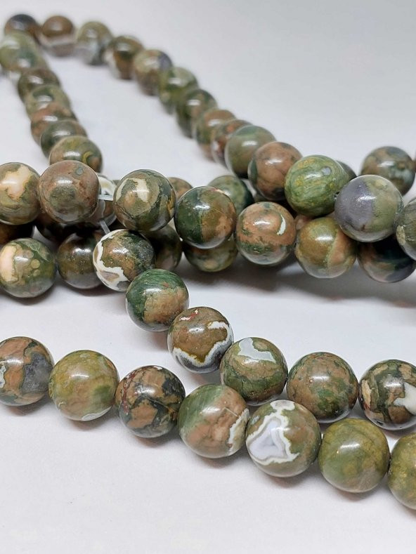 Riyolit (Rhyolite) Taşı Dizi 10mm ürün görseli 1