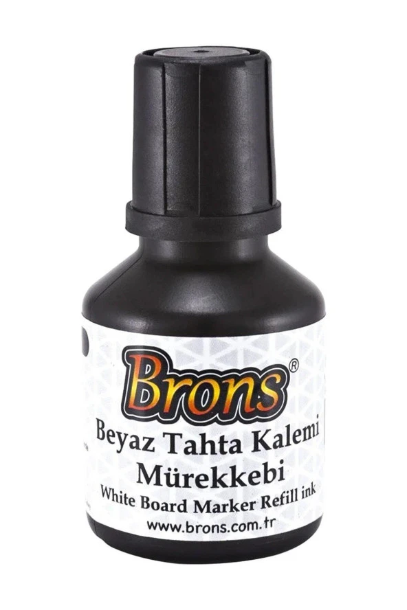 Brons Tahta Kalem Mürekkebi 30 CC Siyah Tahta Kalem Mürekkebi (12 Li Paket) ürün görseli 1