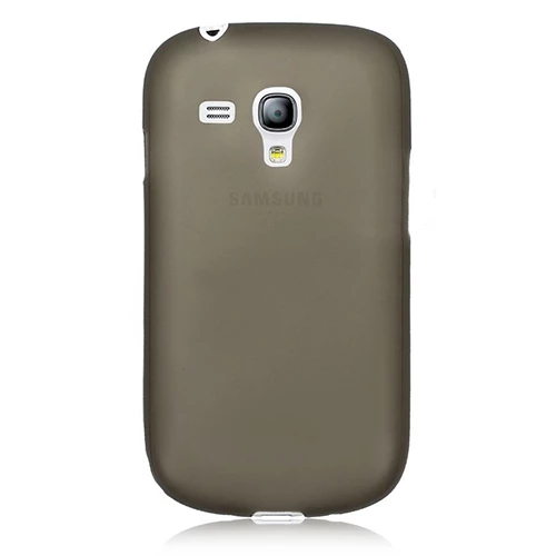 Samsung Galaxy S3 Mini (I8190-I8200) Kılıf Soft Silikon Şeffaf-Siyah Arka Kapak ürün görseli 1