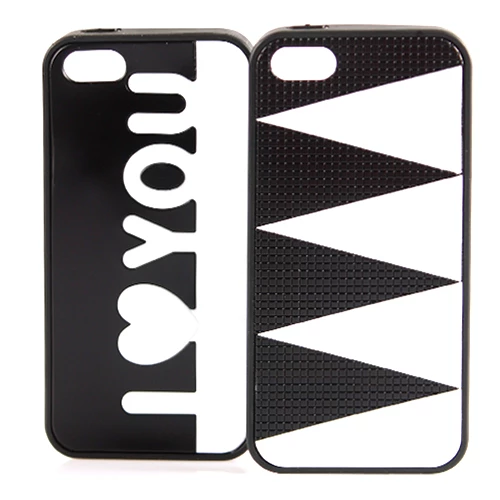 iPhone 5 / 5s Taraftar B Silikon Kılıf Siyah-Beyaz ürün görseli 1