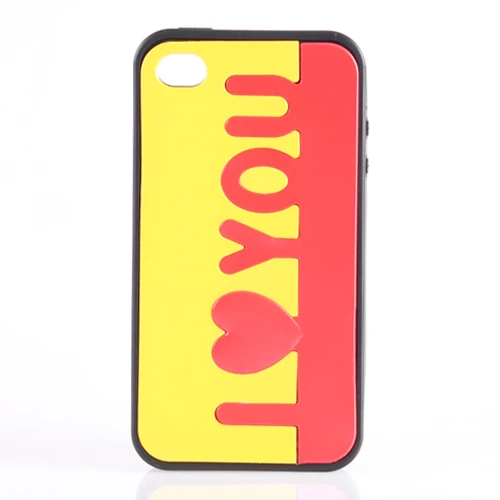 iPhone 4 / 4s Taraftar G Silikon Kılıf Sarı-Kırmızı ürün görseli 1