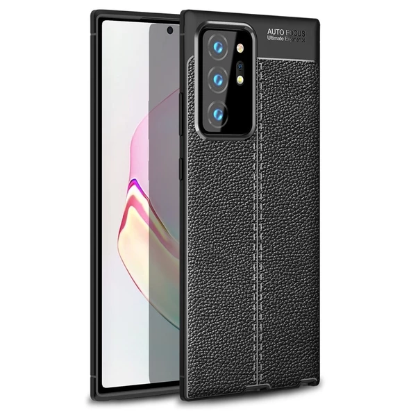Smcase Samsung Galaxy Note 20 Ultra Kılıf Deri Dokulu Silikon ürün görseli 1
