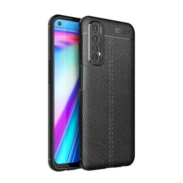 Smcase Realme 7 Kılıf Deri Dokulu Silikon ürün görseli 1