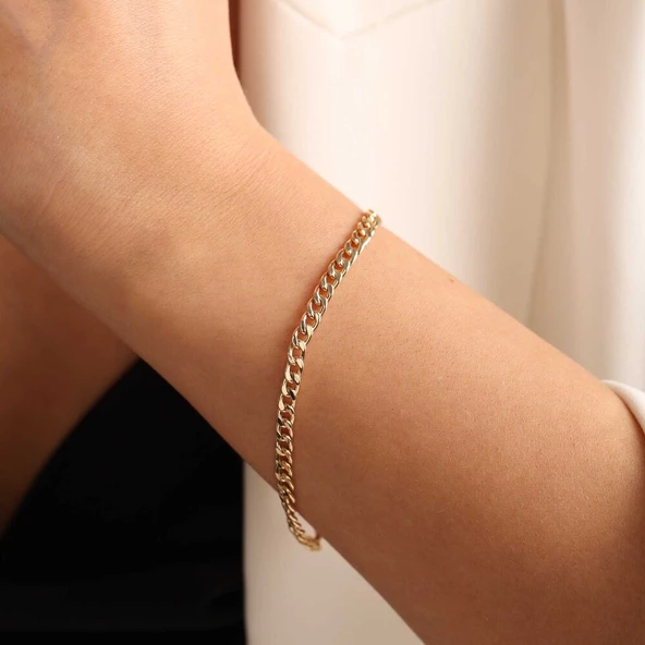 Altın Gurmet Bileklik 3mm ürün görseli 1