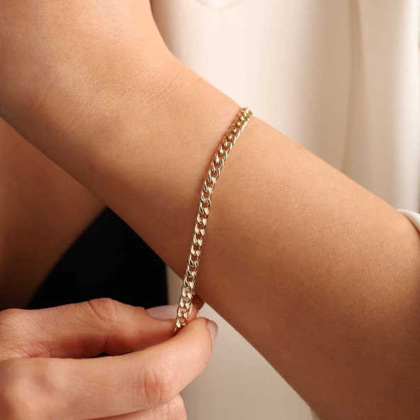 Altın Gurmet Bileklik 3mm - Resim 2