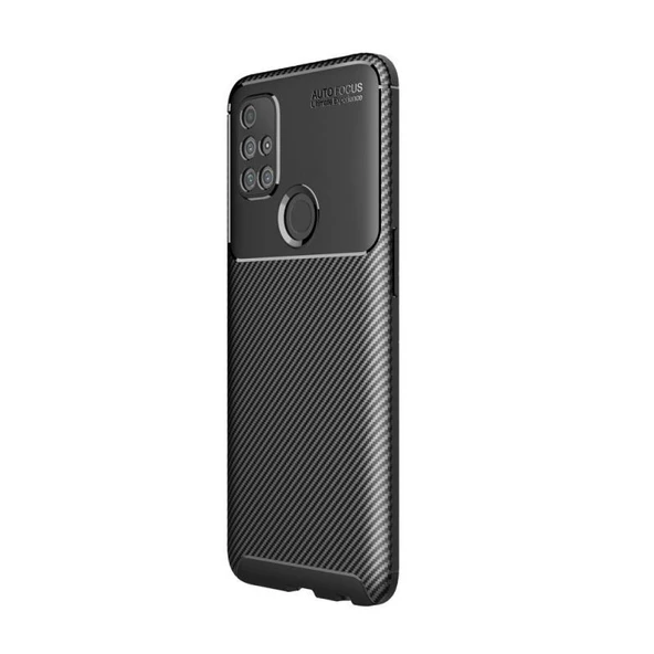 Smcase OnePlus Nord N10 5G Kılıf Negro Karbon Dokulu Silikon  Nano Ekran Koruyucu ürün görseli 1