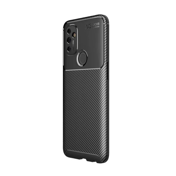 Smcase OnePlus Nord N100 Kılıf Negro Karbon Dokulu Silikon  Nano Ekran Koruyucu ürün görseli 1