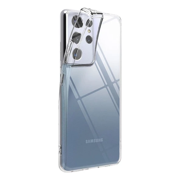 Smcase Samsung Galaxy S21 Ultra 5G Kılıf Lüks Korumalı Silikon  Tam Kapatan Nano Ekran Koruyucu ürün görseli 1