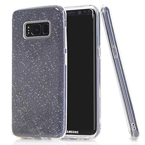Samsung S8 Plus (G955) 3in1 Simli Silikon Arka Kapak Siyah ürün görseli 1