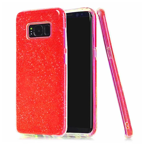 Samsung S8 Plus (G955) 3in1 Simli Silikon Arka Kapak Kırmızı ürün görseli 1