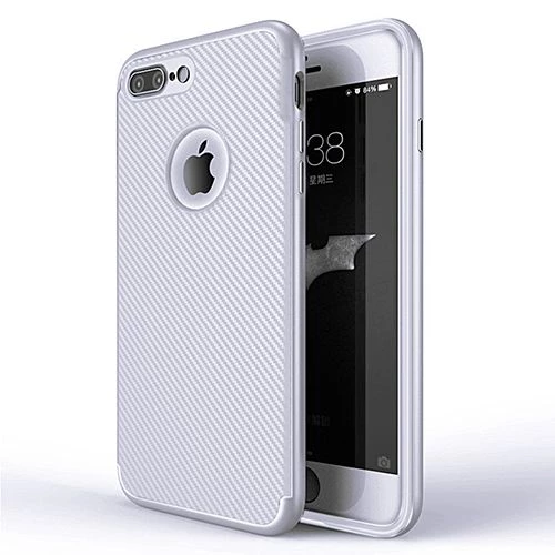FitCase iPhone 7-8 Plus Carbon Desen  Arka Kapak Gri ürün görseli 1