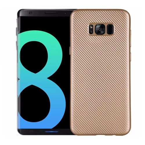 FitCase Galaxy S8 Plus (G955) Carbon Desen Arka Kapak Gold ürün görseli 1