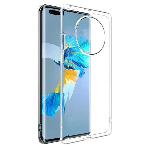 Smcase Huawei Mate 40 Pro Kılıf Lüks Korumalı Silikon  Tam Kapatan Ekran Koruyucu  Kamera Koruyucu ürün görseli 1