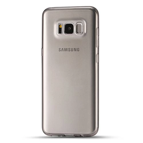 Samsung Galaxy S8 Plus Kılıf Soft Silikon Şeffaf-Siyah Arka Kapak ürün görseli 1