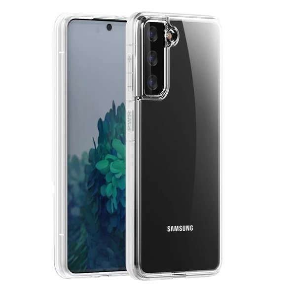 Smcase Samsung Galaxy S21 Plus 5G Kılıf Coss Hybrid Sert Silikon  Nano Ekran Koruyucu ürün görseli 1