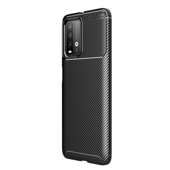 Smcase Xiaomi Redmi Note 9 4G Kılıf Karbon Dokulu Silikon ürün görseli 1
