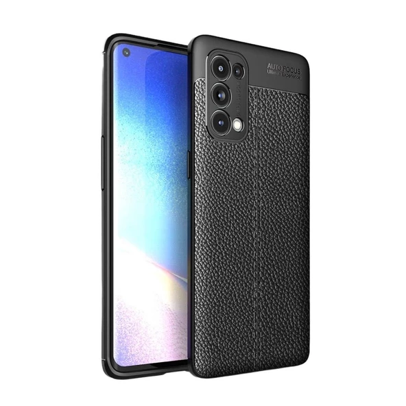 Smcase Oppo Reno 5 Pro 5G Kılıf Kamera Korumalı Deri Dokulu Silikon ürün görseli 1