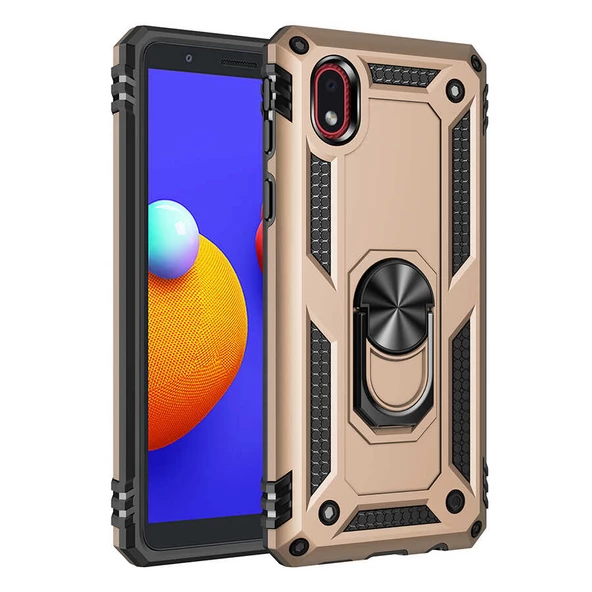 Smcase Samsung Galaxy A01 Core Kılıf Vega Yüzüklü Tank Silikon ürün görseli 1