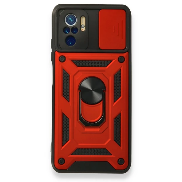 Smcase Xiaomi Redmi Note 10s Kılıf Kamera Korumalı Yüzüklü Tank Pars Silikon ürün görseli 1