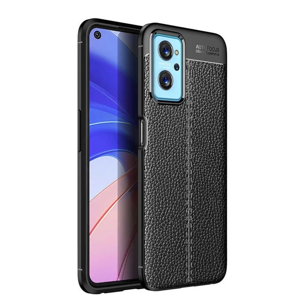 Smcase Oppo A96 4G Kılıf Deri Dokulu Niss Silikon ürün görseli 1