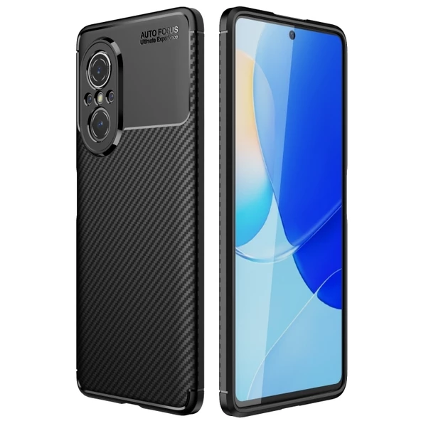 Smcase Huawei Nova 9 SE Kılıf Kamera Korumalı Negro Karbon Silikon ürün görseli 1