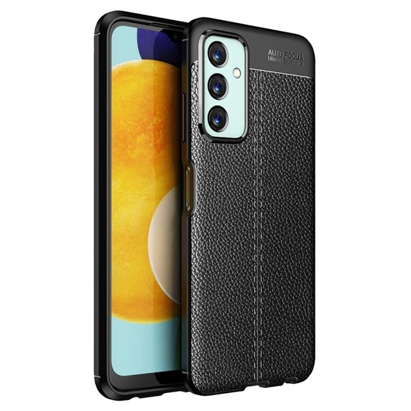 Smcase Samsung Galaxy M23 Kılıf Deri Dokulu Niss Silikon  Nano Ekran Koruyucu ürün görseli 1