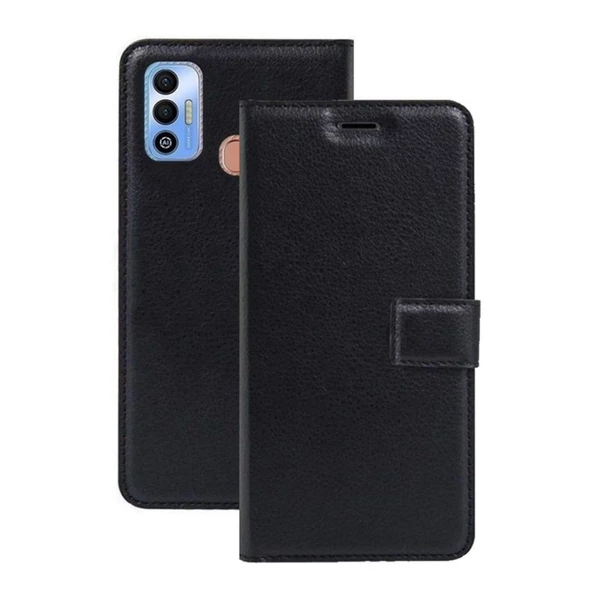 Smcase Tecno Spark 7T Kılıf Kartlıklı Standlı Cüzdan ürün görseli 1