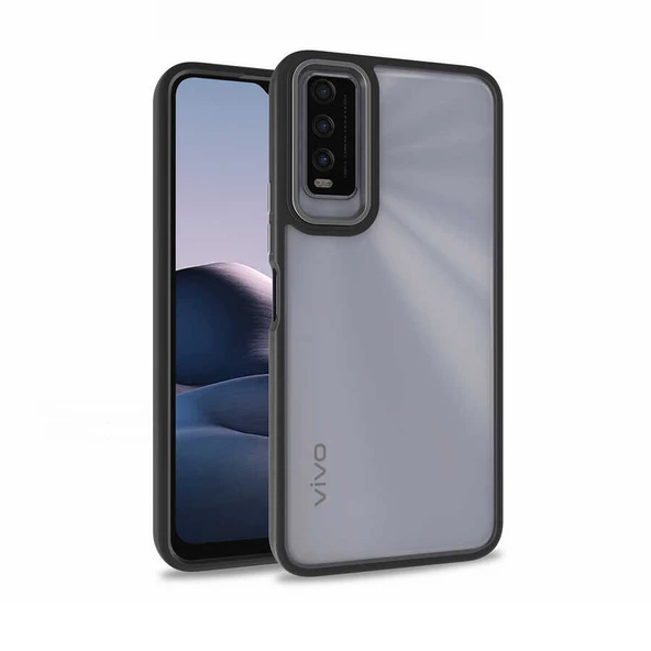 Smcase VİVO Y20 Kılıf Renkli Bumper Hybrid Flora Silikon ürün görseli 1