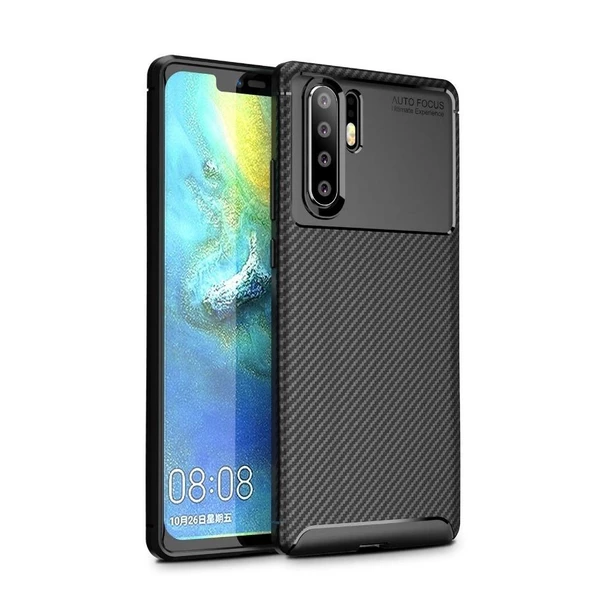 Smcase Huawei P30 Pro Negro Karbon Silikon Kılıf ürün görseli 1