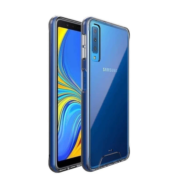 Smcase Samsung Galaxy A7 2018 Gard Ultra Sert Silikonlu Kılıf  Tam Kapatan Cam ürün görseli 1