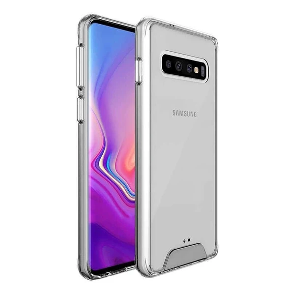 Smcase Samsung Galaxy S10 Kılıf Gard Sert Silikon   Tam Yapışan Cam ürün görseli 1