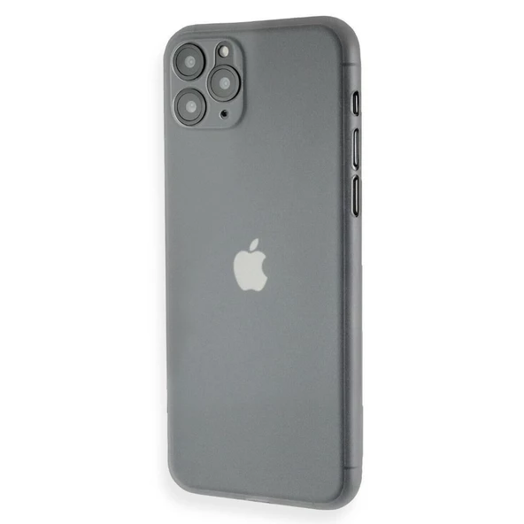 Smcase iPhone 11 Pro Max Kılıf PP Hayalet Mat Silikon - Resim 4