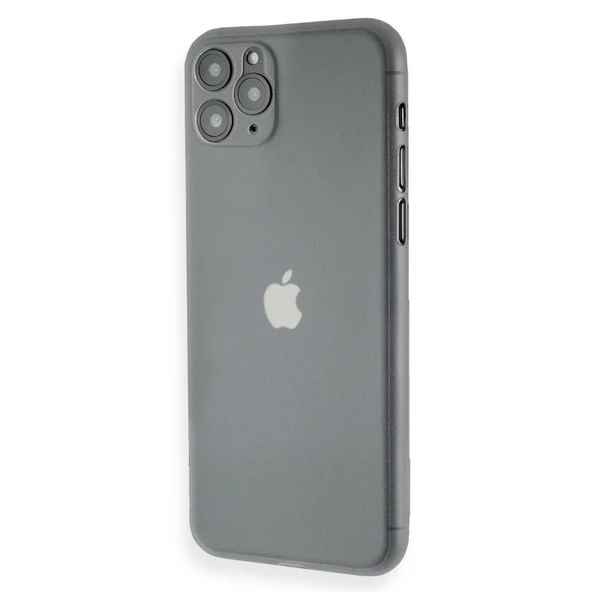 Smcase iPhone 11 Pro Max Kılıf PP Hayalet Mat Silikon - Resim 3