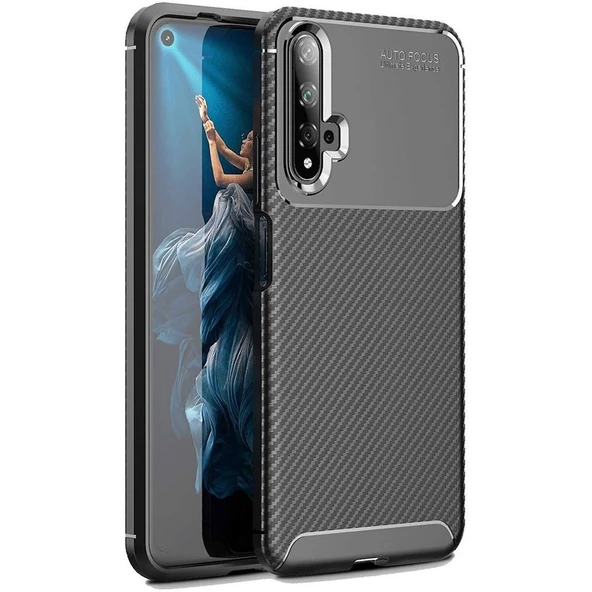 Smcase Huawei Nova 5T Negro Silikon Kılıf - Resim 3