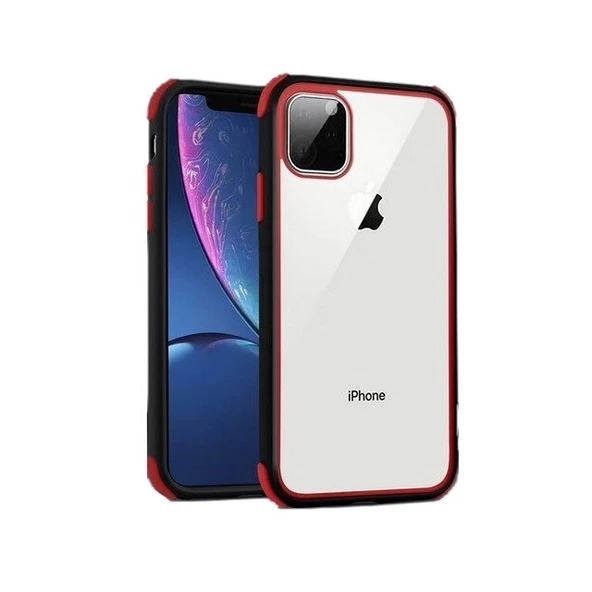 Smcase iPhone 11 Pro Kılıf Mat Arkası Şeffaf Süper Silikon  Nano Ekran Koruyucu ürün görseli 1