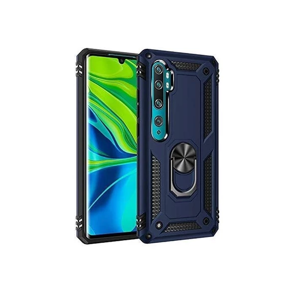 Smcase  Xiaomi Mi Note 10 Kılıf Vega Yüzüklü Tank Kapak ürün görseli 1