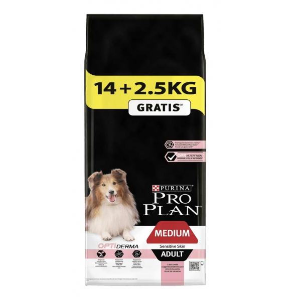 Pro Plan Medium Adult Somonlu Hassas Yetişkin Köpek Maması 14 + 2.5 KG ürün görseli 1
