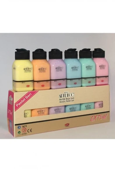 Artdeco Akrilik Boya 6x75ml PASTEL Renkler-4 ürün görseli 1