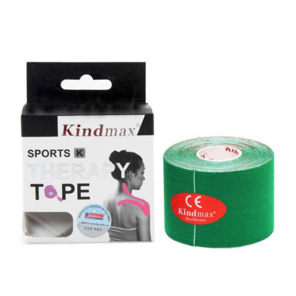 Kindmax Sporcu Bandı Kinesio Tape Yeşil Renk ürün görseli 1