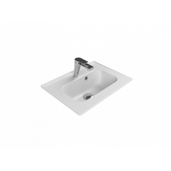 Turkuaz Seramik Cerastyle Blue Serisi 50 x 36 Cm Etajerli Lavabo ürün görseli 1