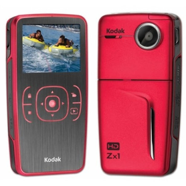 Kodak ZX1 HD CMOS Sensörlü Dijital  720P Dijital Pocket Su Geçirmez Video Kamera KIRMIZI ürün görseli 1