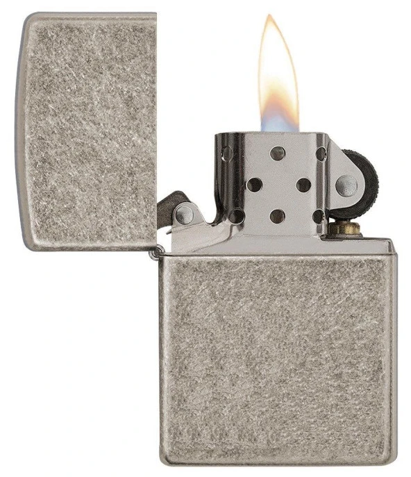 Zippo Armor Case Antique Silver Çakmak - Resim 3