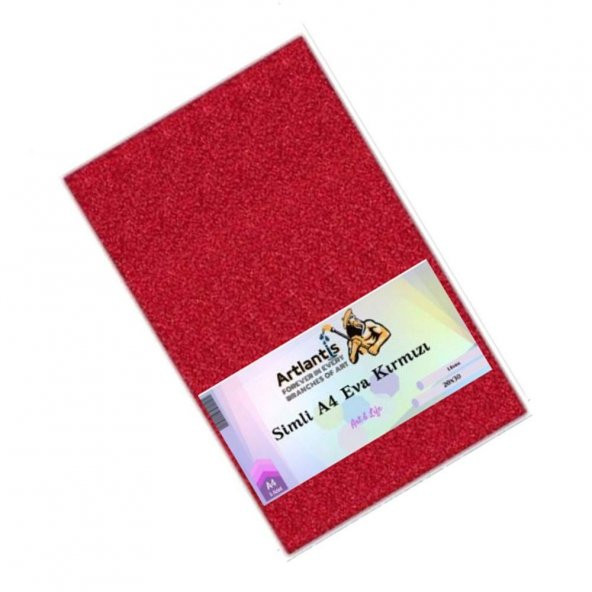 Kırmızı Simli Eva A4 20x30 5 Adet Artlantis Simli Eva 20*30 ürün görseli 1