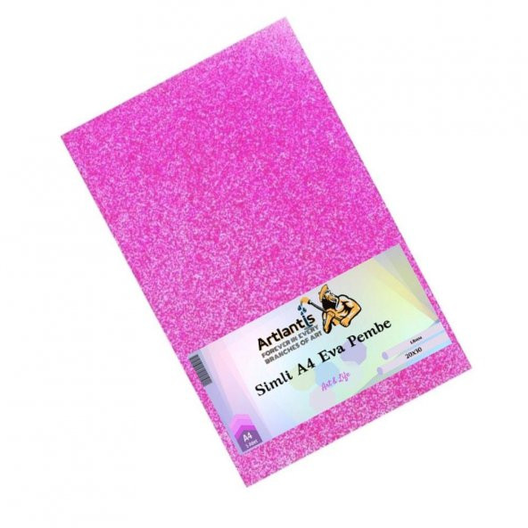 Pembe Simli Eva A4 20x30 5 Adet Artlantis Simli Eva 20*30 ürün görseli 1