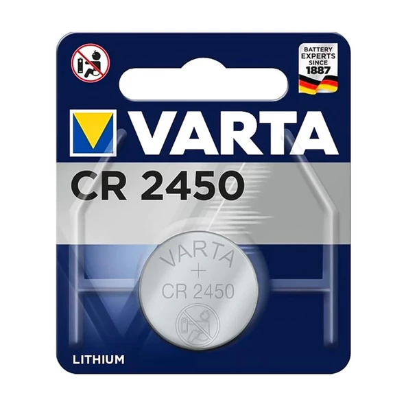 VARTA CR2450 3 VOLT LİTYUM PİL TEKLİ ürün görseli 1