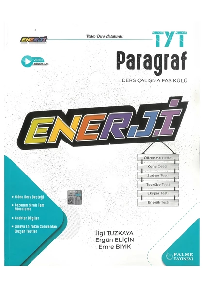 Palme Yayınevi Enerji Tyt Paragraf Ders Çalışma Fasikülü Yeni ürün görseli 1