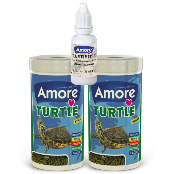 Amore Turtle Sticks 500ml Kutu Sürüngen Kaplumbağa Yemi ve Vitamini ürün görseli 1