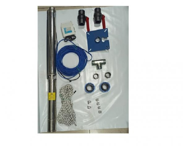 Impo Sk 415/08 3HP Krom Başlıklı  20 MT Yassı Kablolu ve Panolu 40 mt Halatlı Çift Vanalı Akıtma Başlıklı Monofaze Takım Dalgıç Pompa ürün görseli 1
