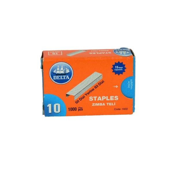 Delta Staples Zımba Teli Gri No-10 1 Kutu 1000 Adet Kod-1622 ürün görseli 1